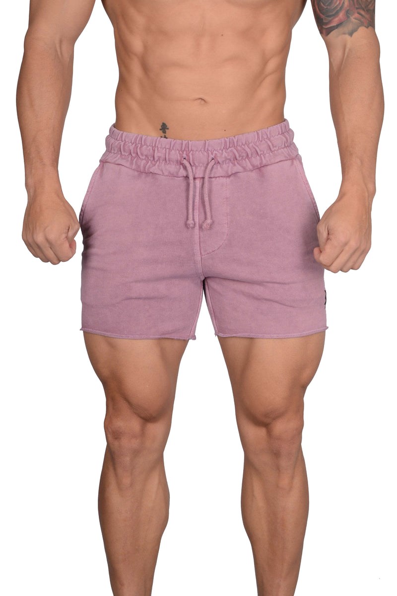 YoungLA 102 Bodybuilding French Terry Shorts Roze | 6807419-AR