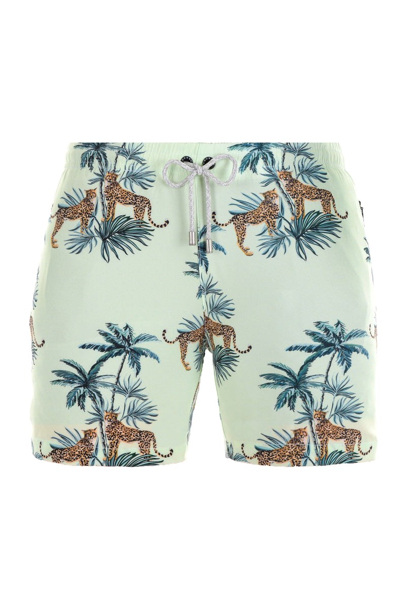 YoungLA 128 Abstract Swim Shorts \'22 Tropical Cheetah | 2096154-OW