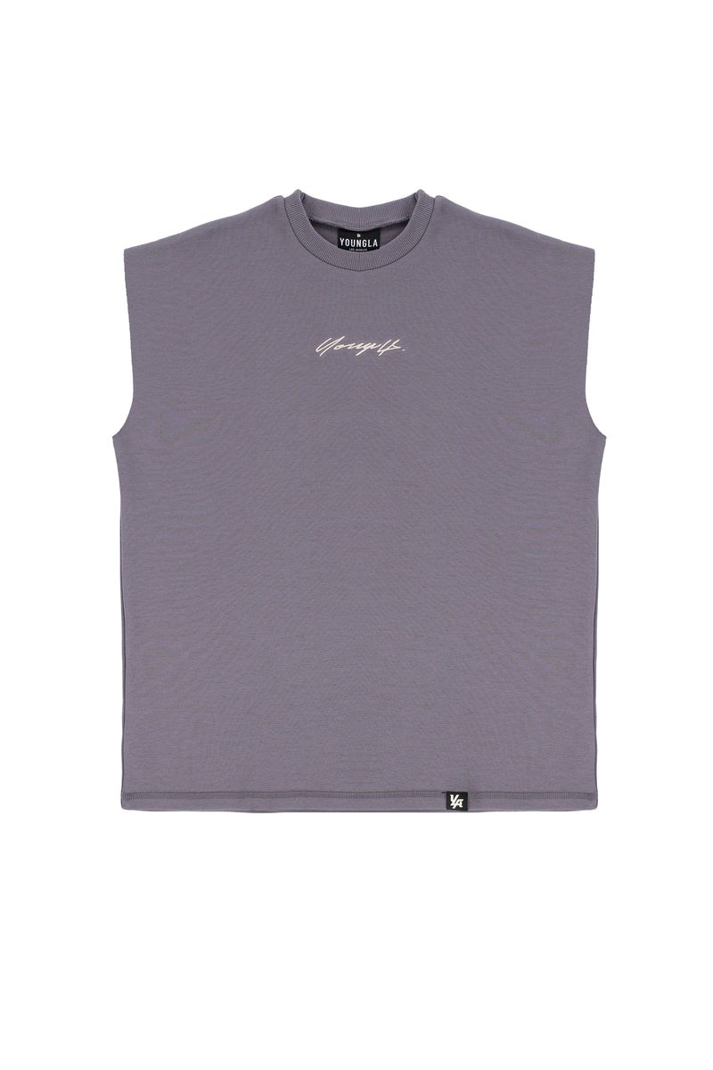 YoungLA 328 Drop Shoulder Cut Offs Grijs | 5097246-MU