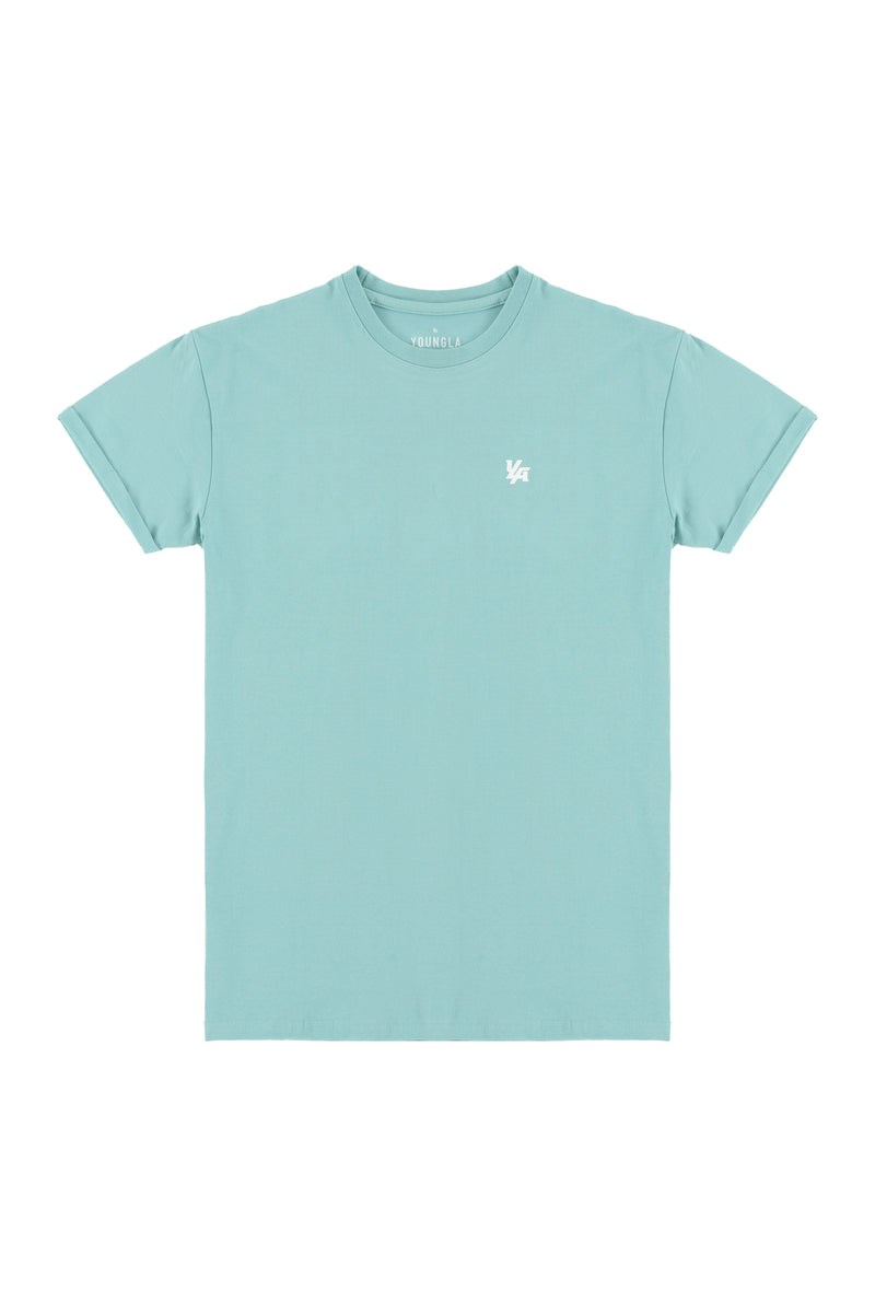 YoungLA 425 Rolled Cuff Rechtdoor Bottom Tees Groen | 4532169-QD