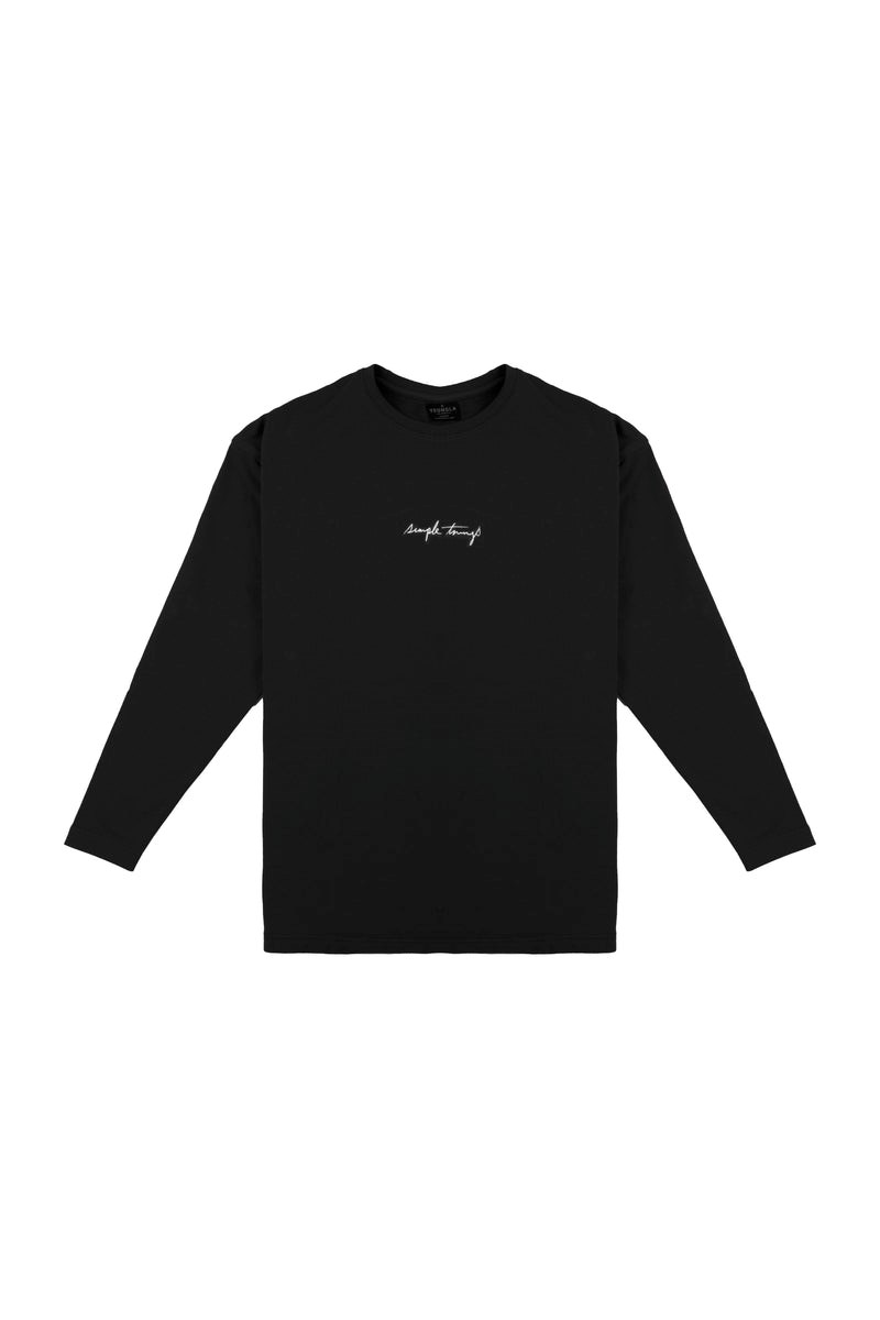 YoungLA 427 Simple Things Long Sleeve Shirt Zwart | 9712480-DU