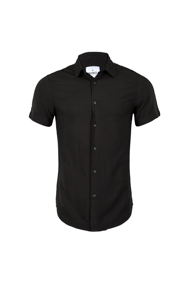 YoungLA 439 Miami Vice Kort Sleeve Shirts Zwart | 5902364-BH