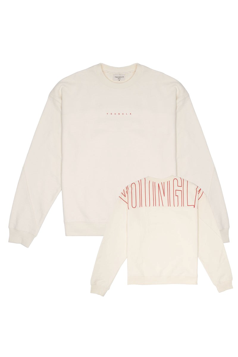 YoungLA 507 Got Yo Back Crewnecks Off-White | 4590176-CU