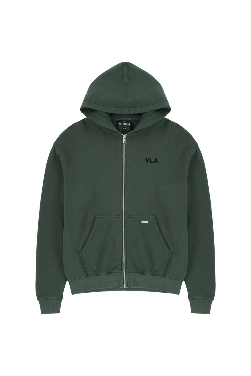 YoungLA 515 Monarch Zip-up Hoodie Groen Lichtturkoois | 1034528-HX