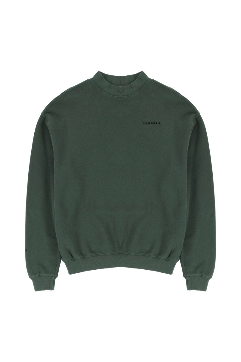 YoungLA 525 Monarch Mock-neck Trui Groen Lichtturkoois | 0718392-TP