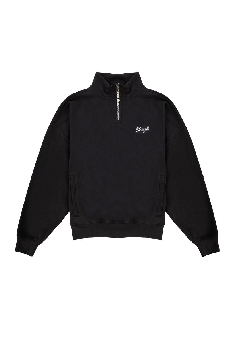 YoungLA 558 Supersized G Quarter Zip Zwart | 9374615-HO