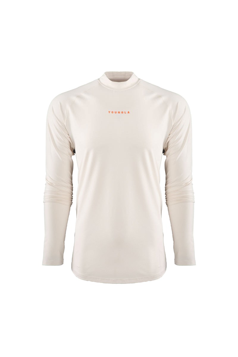 YoungLA 808 High Neck Compression Shirt Off-White | 2980146-FA