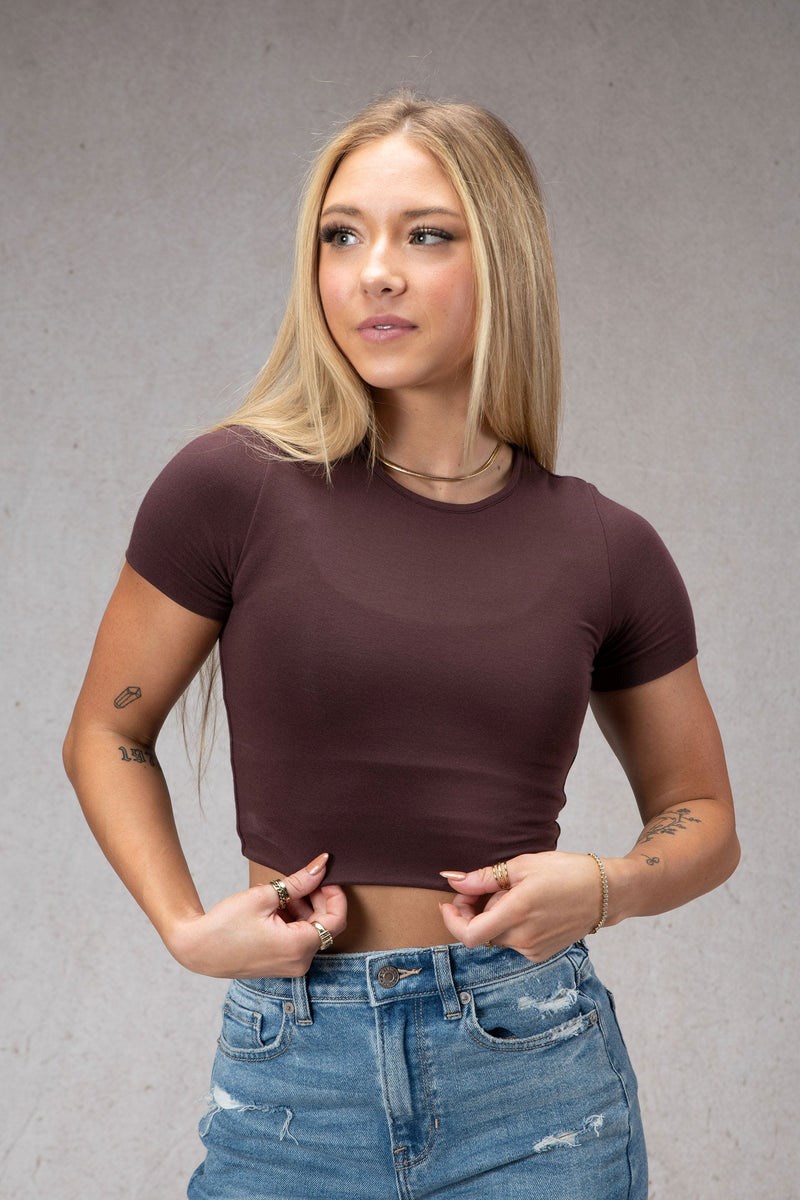 YoungLA W406 Fitted Foam Tee Pecan | 9406832-SF