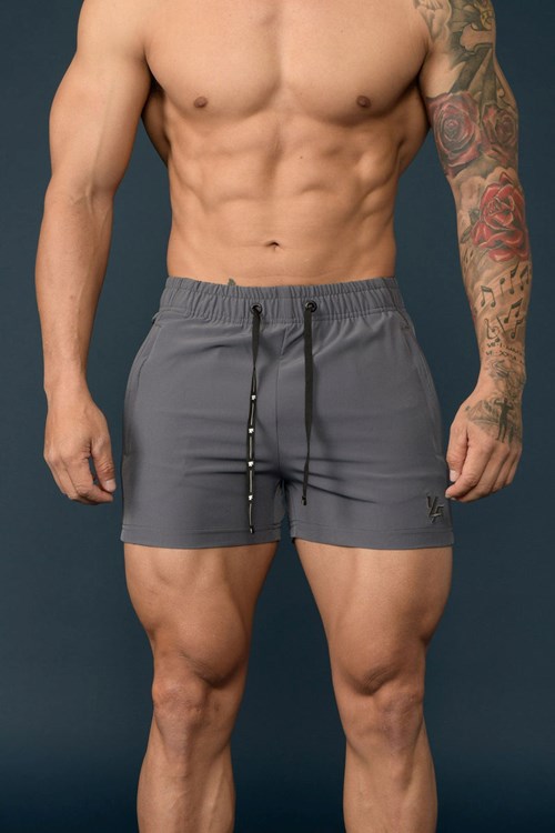YoungLA 101 Bodybuilding Kort Shorts Grijs | 5768314-RG