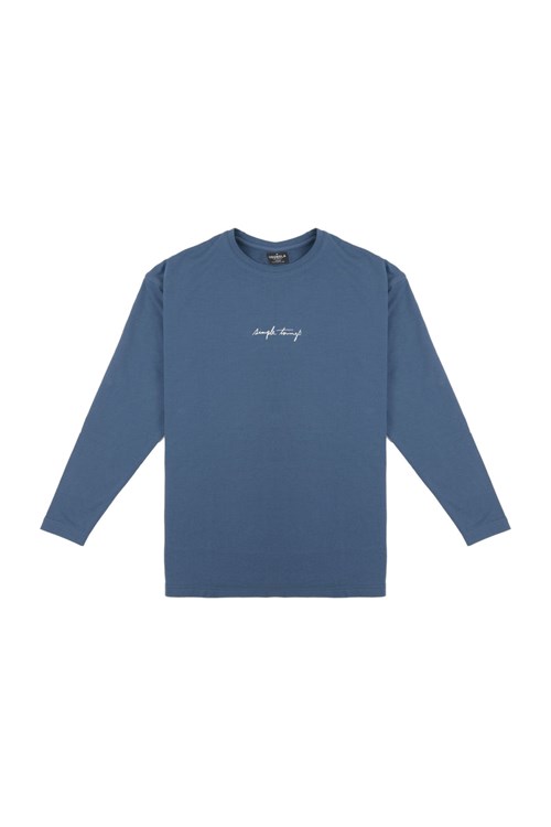 YoungLA 427 Simple Things Long Sleeve Shirt Blauw | 2637158-WP