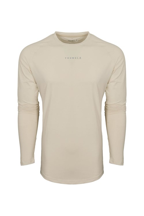 YoungLA 441 Performance Line Longsleeve Shirts Off-White | 5439268-SV