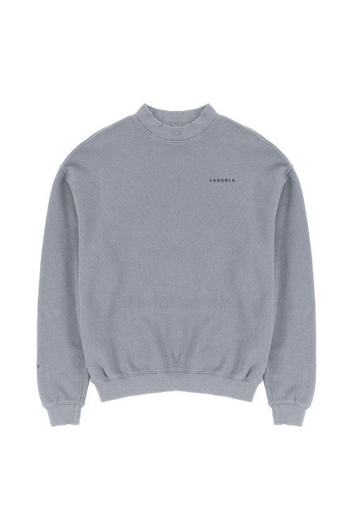 YoungLA 525 Monarch Mock-neck Trui Grijs Lichtturkoois | 2017964-FD