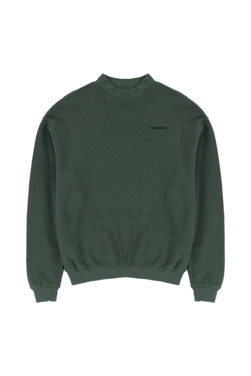 YoungLA 525 Monarch Mock-neck Trui Groen Lichtturkoois | 0718392-TP
