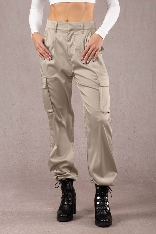 YoungLA W217 Gloria Satin Cargo Groen | 7234985-BO